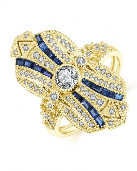 SAPPHIRE DIAMOND RING (TR4176)
